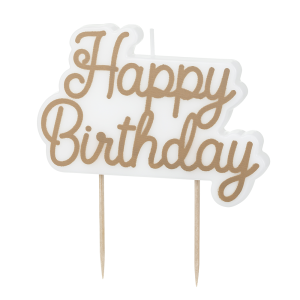 Свещ плочка Happy Birthday