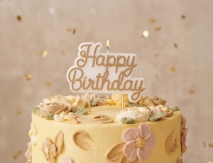 Свещ плочка Happy Birthday