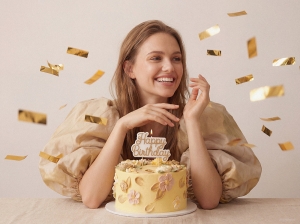 Свещ плочка Happy Birthday