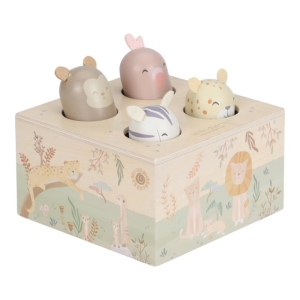 Дървена играчка с изскачащи животни Safari Friends