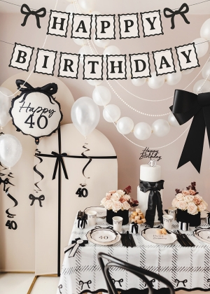 Банер  Happy Birthday с панделки