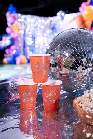 Хартиени чаши Let’s Party,оранжеви