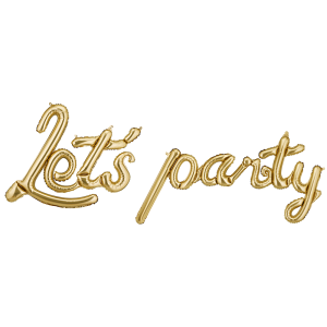 Фолиев балон надпис Let’s Party