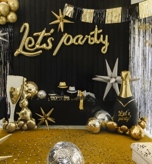 Фолиев балон надпис Let’s Party