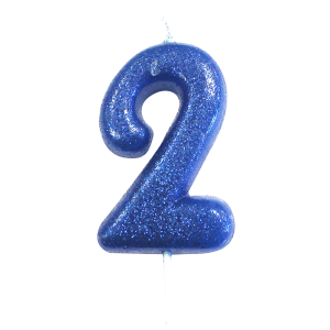 Свещичка за рожден ден,Blue-Цифра 2