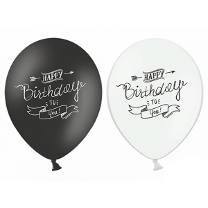 Латексови балони,Black & White  birthday