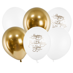 Латексови балони Gold&amp;White