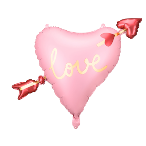 Фолиев балон "Сърце със стреличка"