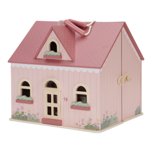 Дървена Преносима Къща за Кукли 